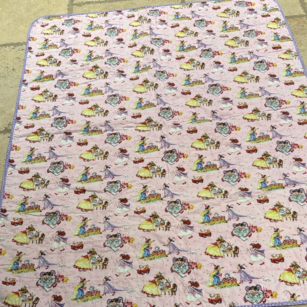 Vintage Jack Dempsey Fabric Colorful Print Handmade Quilt “Personalized” - Picture 7 of 11